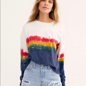 Cropped tie dye tee